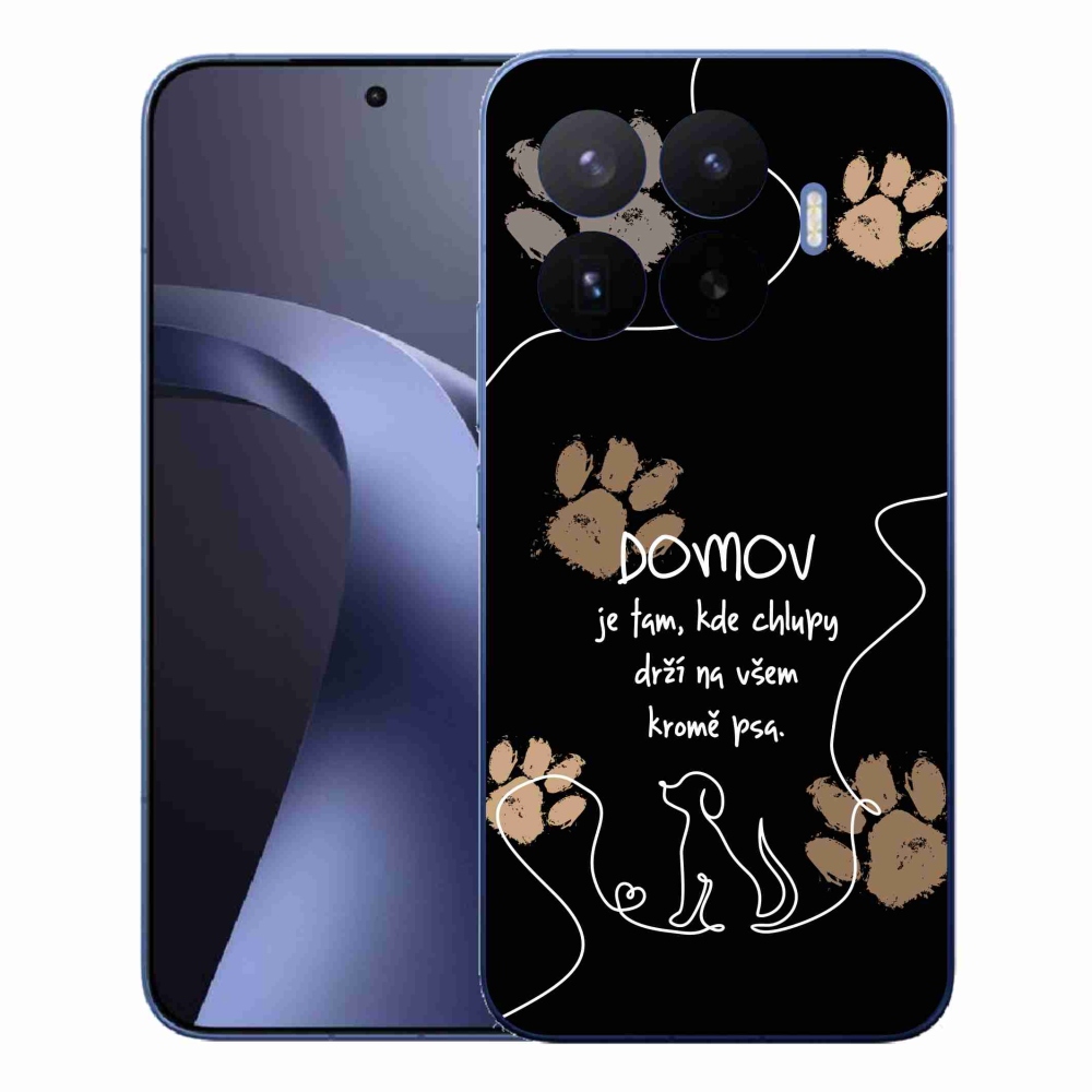Gél borítás mmCase a Xiaomi 17T Pro-hoz - kutya motívum fekete háttérrel