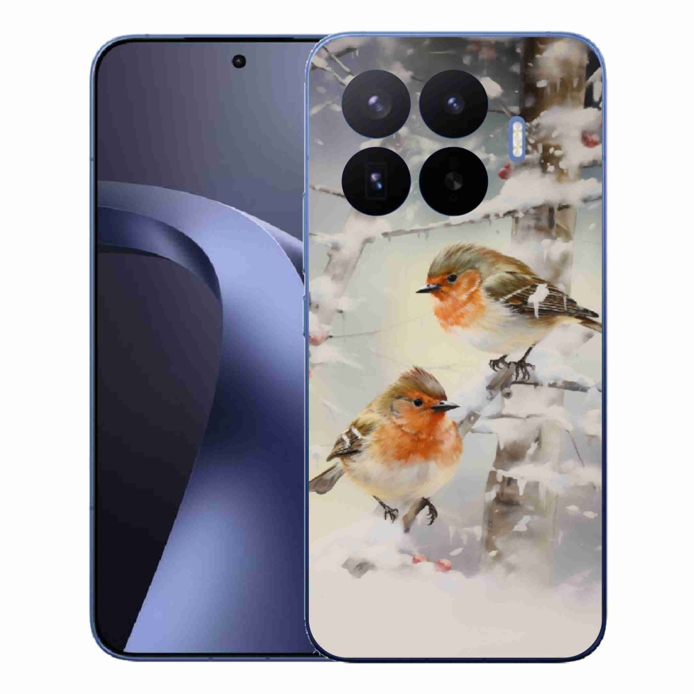 Gél borítás mmCase a Xiaomi 17T Pro számára - madarak télen