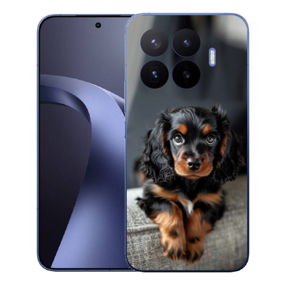 Gélburkolat mmCase a Xiaomi 17T Pro számára - aranyos hosszú szőrű tacskó