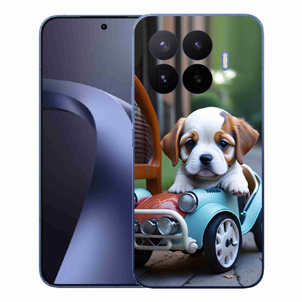 Gél borítás mmCase a Xiaomi 17T Pro - kiskutya retro autóban
