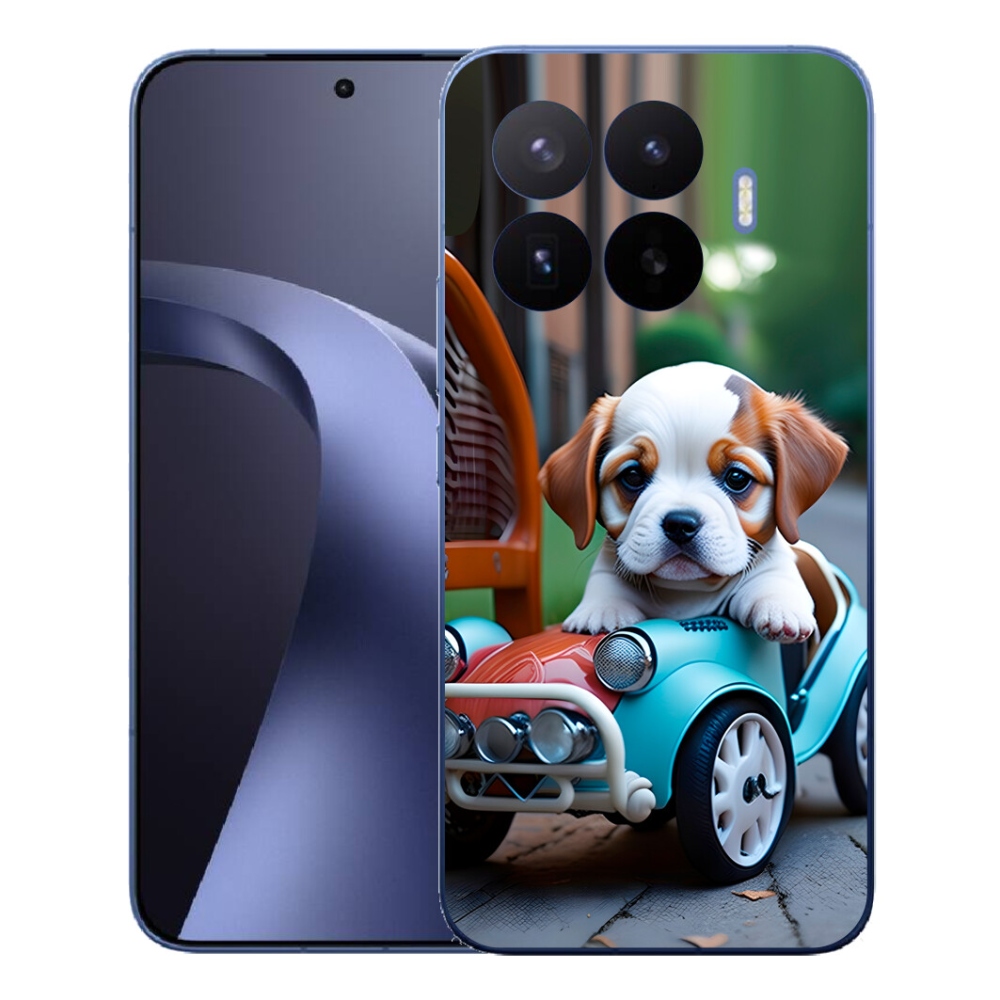 Gél borítás mmCase a Xiaomi 17T Pro - kiskutya retro autóban