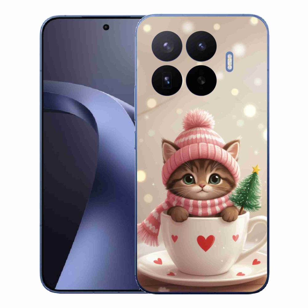 Gél borítás mmCase a Xiaomi 17T Pro számára - Karácsonyi cica a csészében