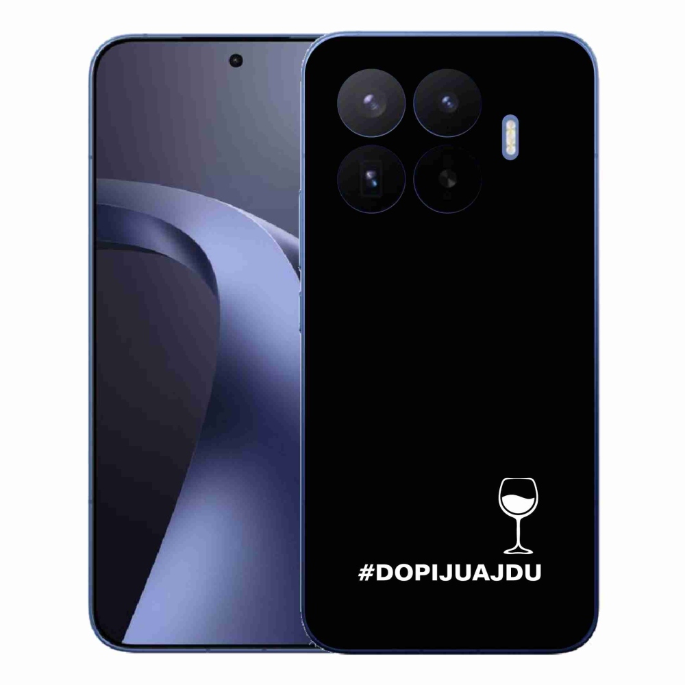 Gél borítás mmCase a Xiaomi 17T Pro számára - bor motívum fekete háttérrel