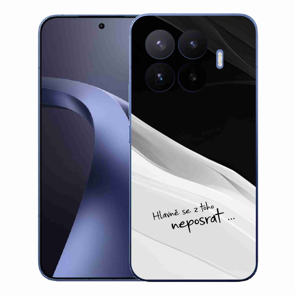 Gél borító mmCase a Xiaomi 17T Pro-hoz - vicces szöveg 13 fehér és fekete háttérrel