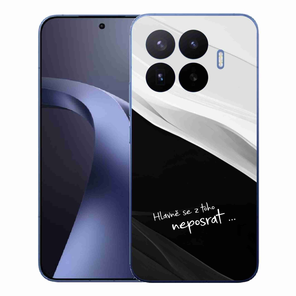 Gél borító mmCase a Xiaomi 17T Pro-hoz - vicces szöveg 13 fekete és fehér háttérrel