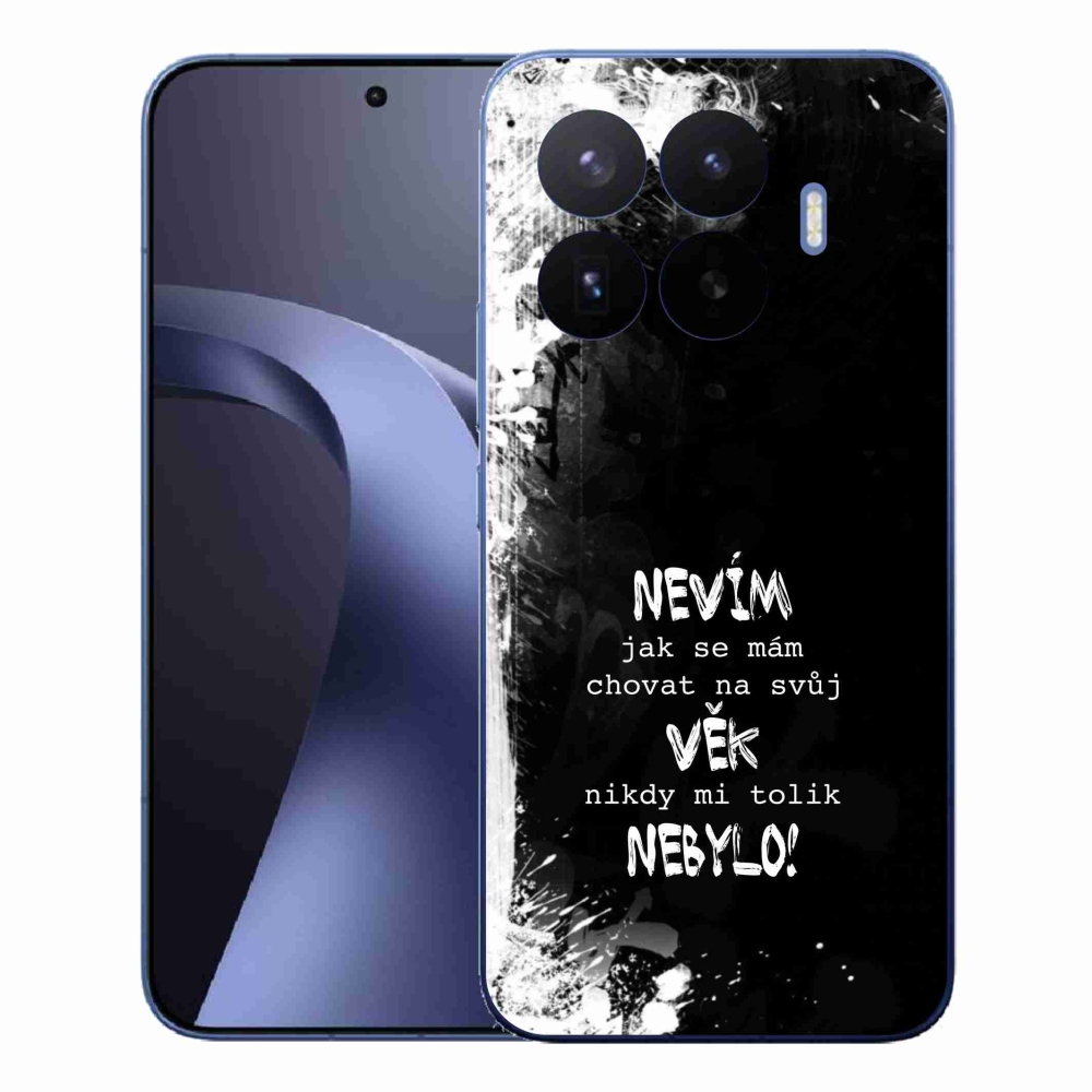 Gél borító mmCase a Xiaomi 17T Pro-hoz - vicces szöveg 14 fekete háttérrel