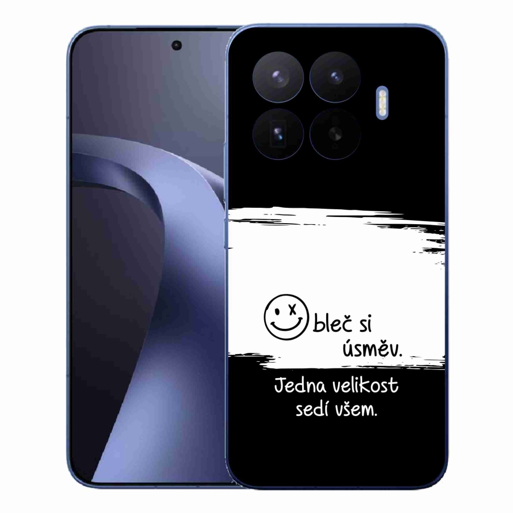 Gél borító mmCase a Xiaomi 17T Pro számára - vicces szöveg 8 fekete és fehér háttérrel