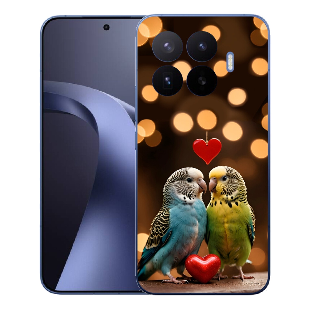 Gél borítás mmCase a Xiaomi 17T Pro számára - szerelmes papagájok
