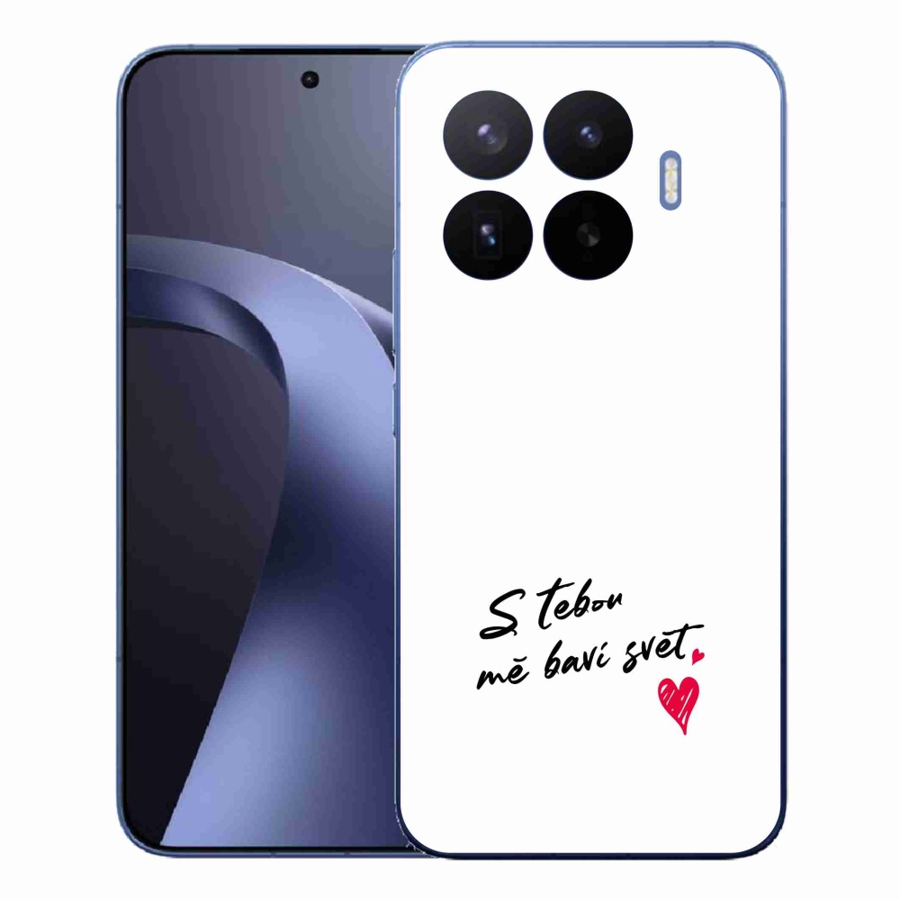 Gél borító mmCase a Xiaomi 17T Pro számára - szerelem szöveg 1 fehér háttér