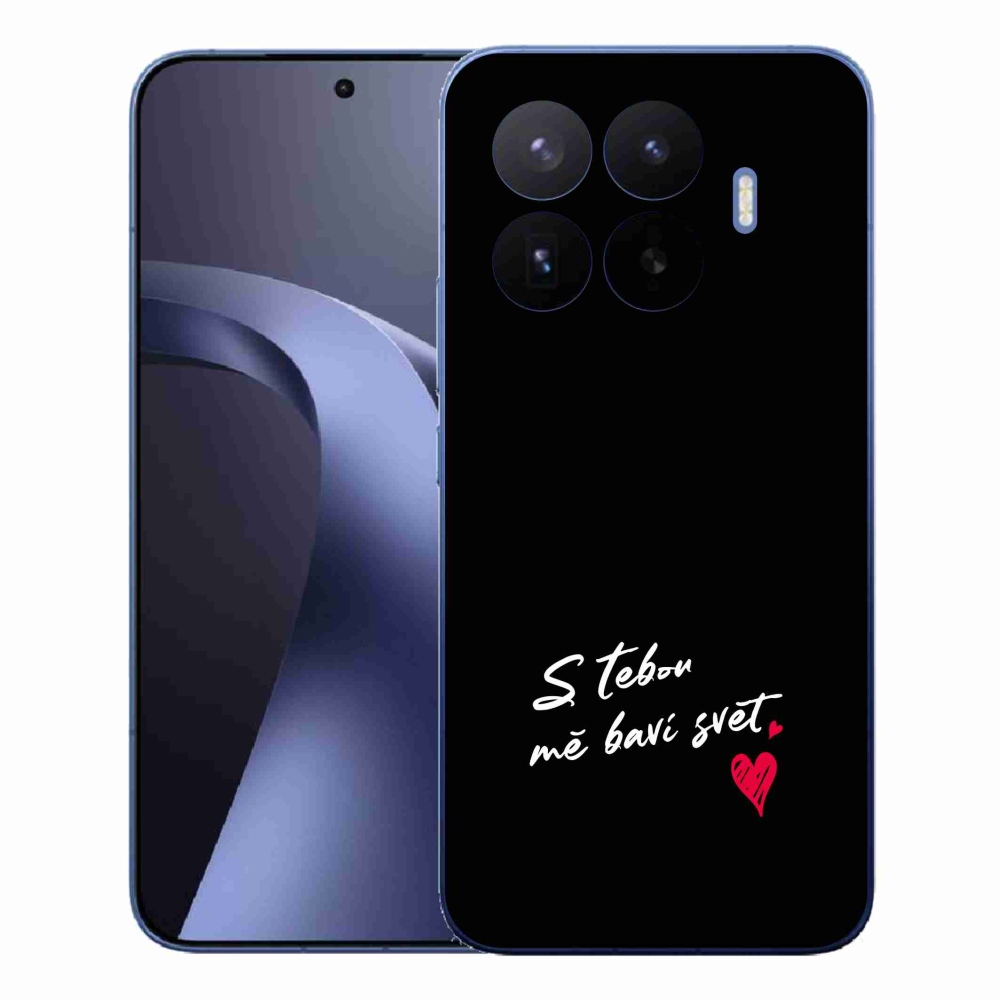 Gél borító mmCase a Xiaomi 17T Pro számára - szerelmes szöveg 1 fekete háttér