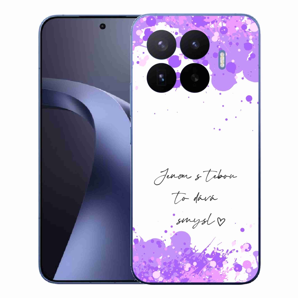 Gél borító mmCase a Xiaomi 17T Pro számára - szerelmes szöveg fehér háttérrel