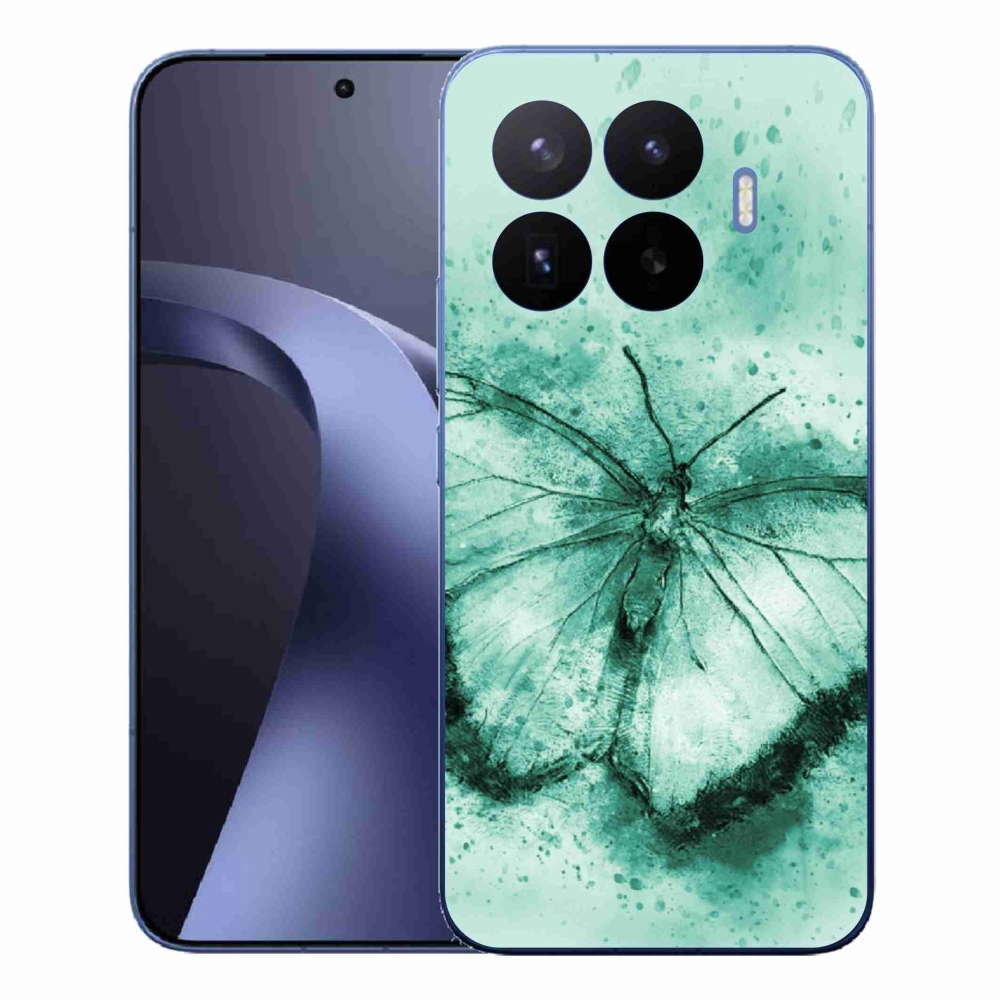Gél borítás mmCase a Xiaomi 17T Pro számára - zöld pillangó