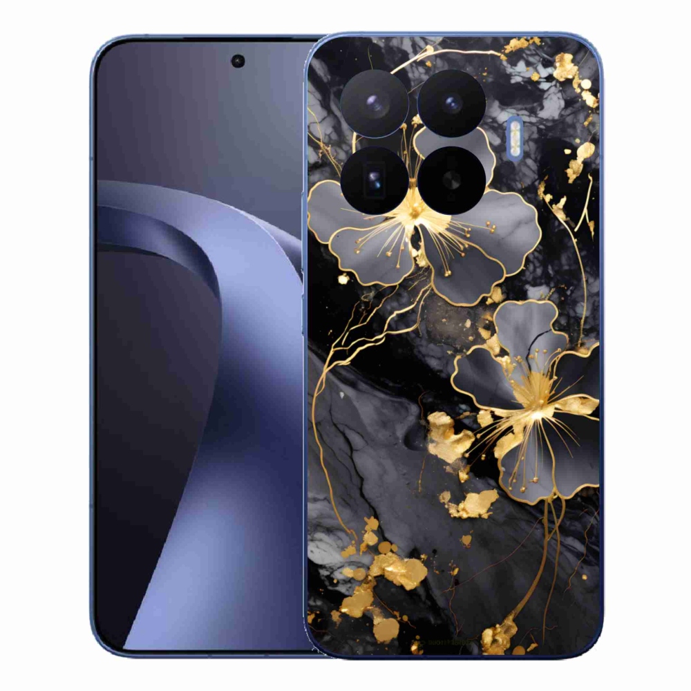 Gél borítás mmCase a Xiaomi 17T Pro számára - arany virágok