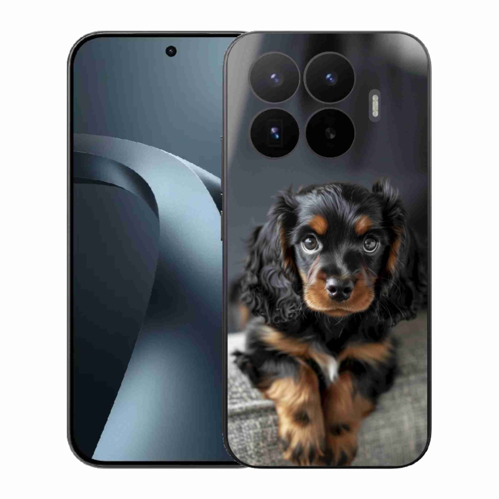 Gélburkolat mmCase a Xiaomi 17T-hez - aranyos hosszú szőrű tacskó