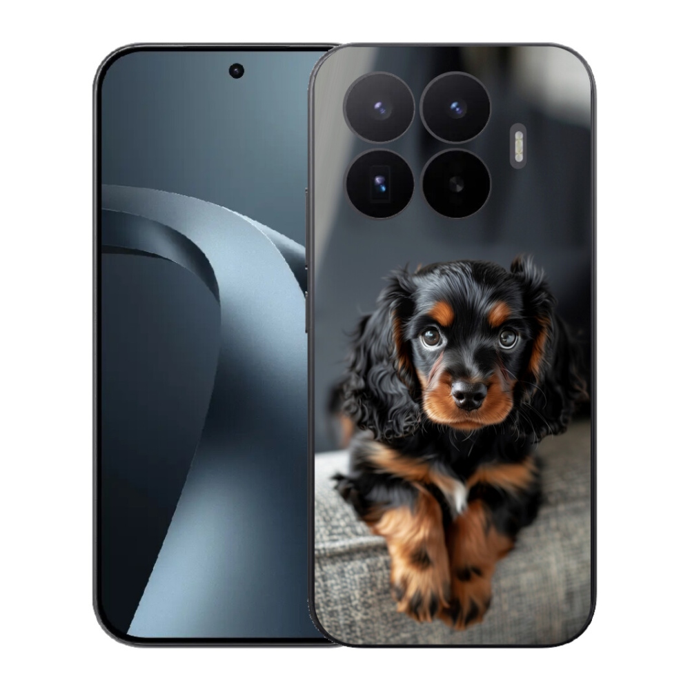 Gélburkolat mmCase a Xiaomi 17T-hez - aranyos hosszú szőrű tacskó