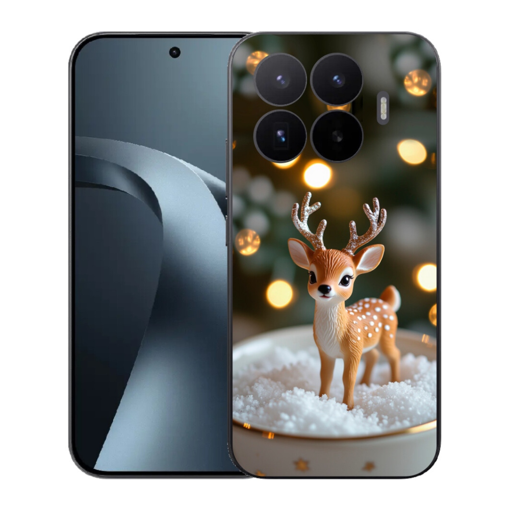 Gél borító mmCase a Xiaomi 17T-hez - aranyos karácsonyi szarvasok