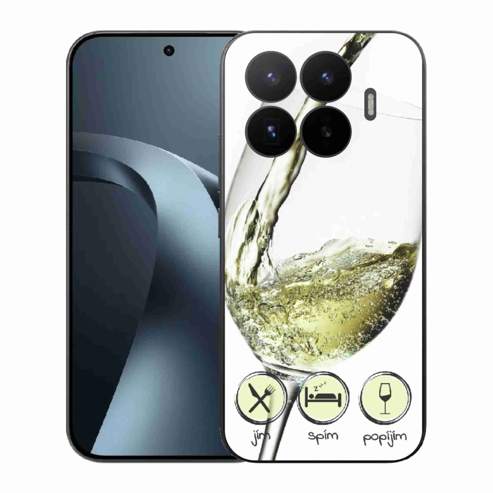Gél borítás mmCase a Xiaomi 17T-hez - borospohár fehér