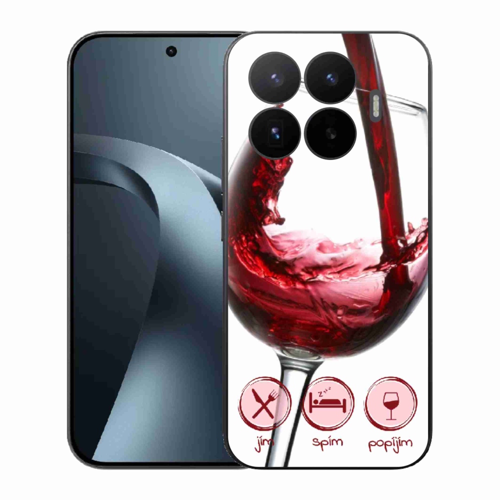 Gél borítás mmCase a Xiaomi 17T-hez - borospohár piros