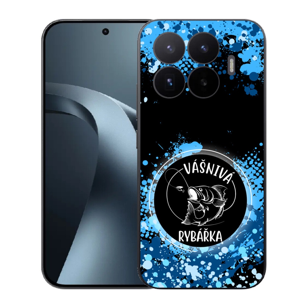 Gél borító mmCase a Xiaomi 17T-hez - szenvedélyes halász fekete háttérrel