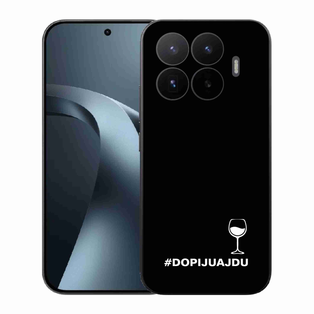 Gél borítás mmCase a Xiaomi 17T-hez - bor motívum fekete háttérrel