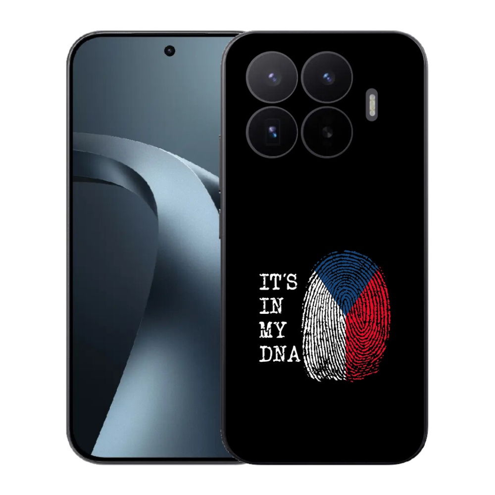 Gél borító mmCase a Xiaomi 17T - zászló ujjlenyomat fekete háttérrel