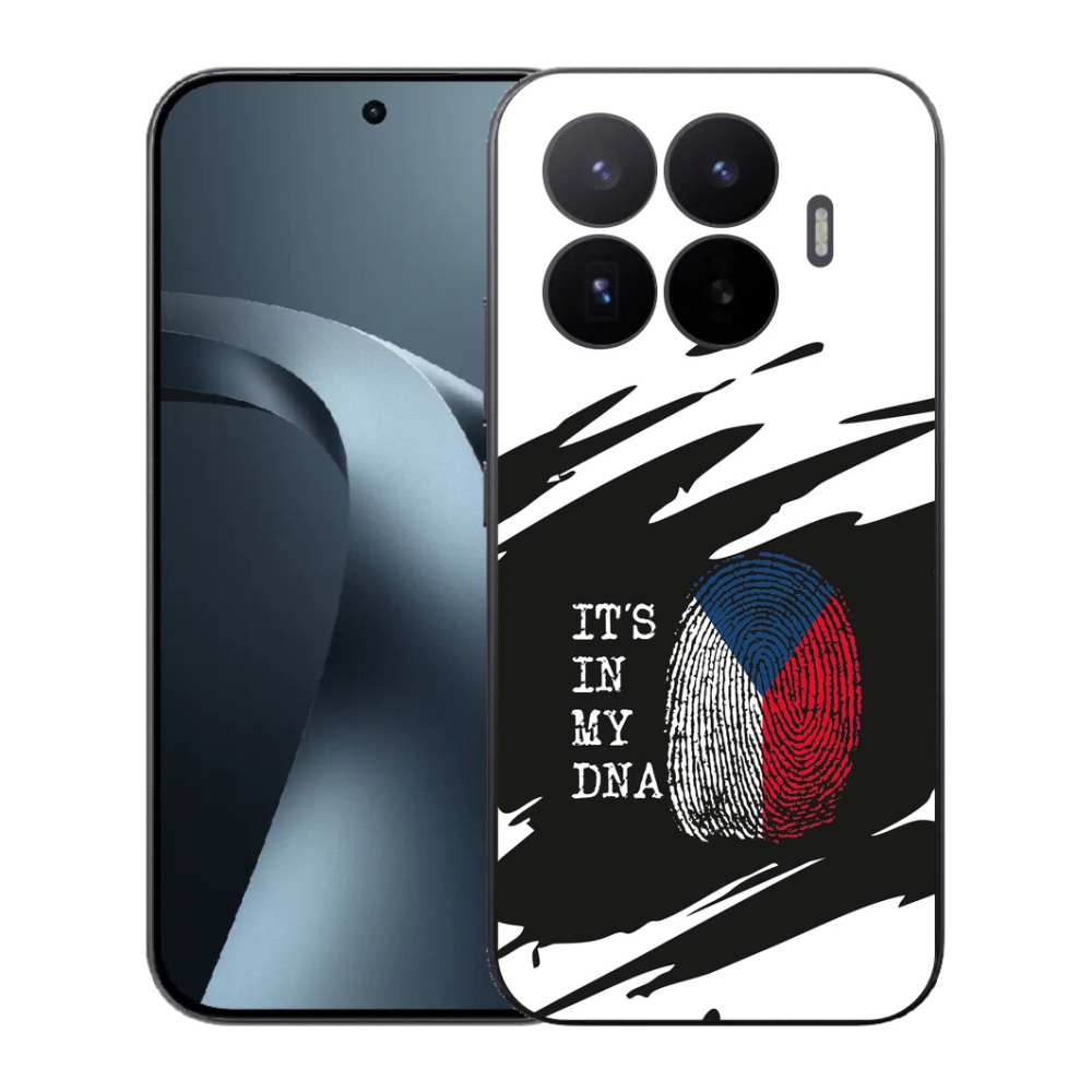 Gél borító mmCase a Xiaomi 17T - zászló ujjlenyomat fekete és fehér háttérrel