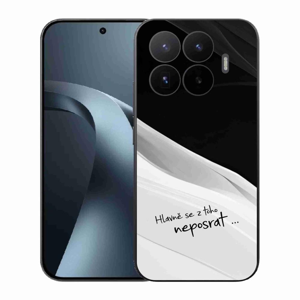 Gél borító mmCase a Xiaomi 17T számára - vicces szöveg 13 fehér és fekete háttérrel