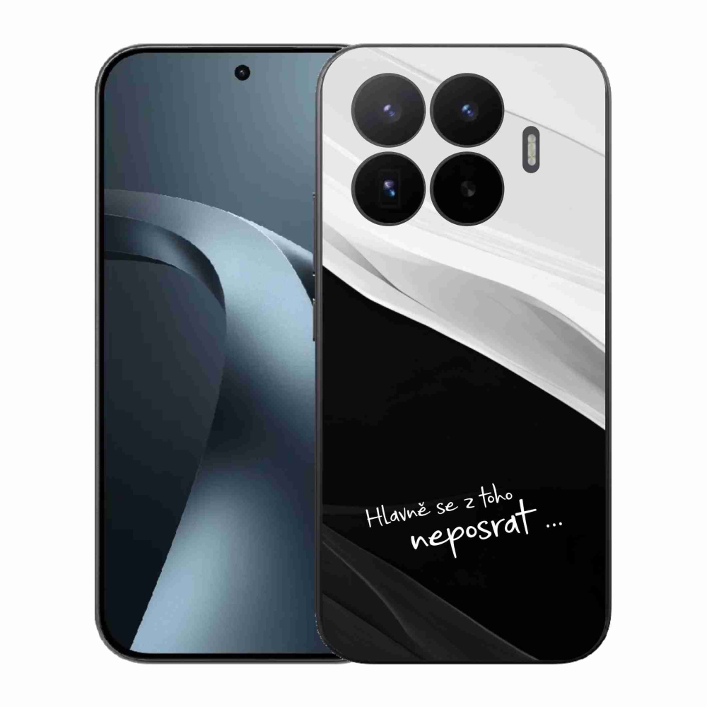 Gél borító mmCase a Xiaomi 17T számára - vicces szöveg 13 fekete és fehér háttérrel