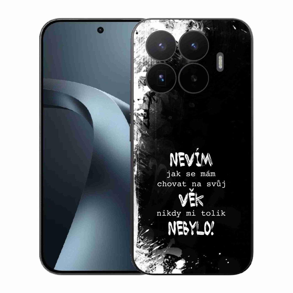 Gél borító mmCase a Xiaomi 17T-hez - vicces szöveg 14 fekete háttérrel
