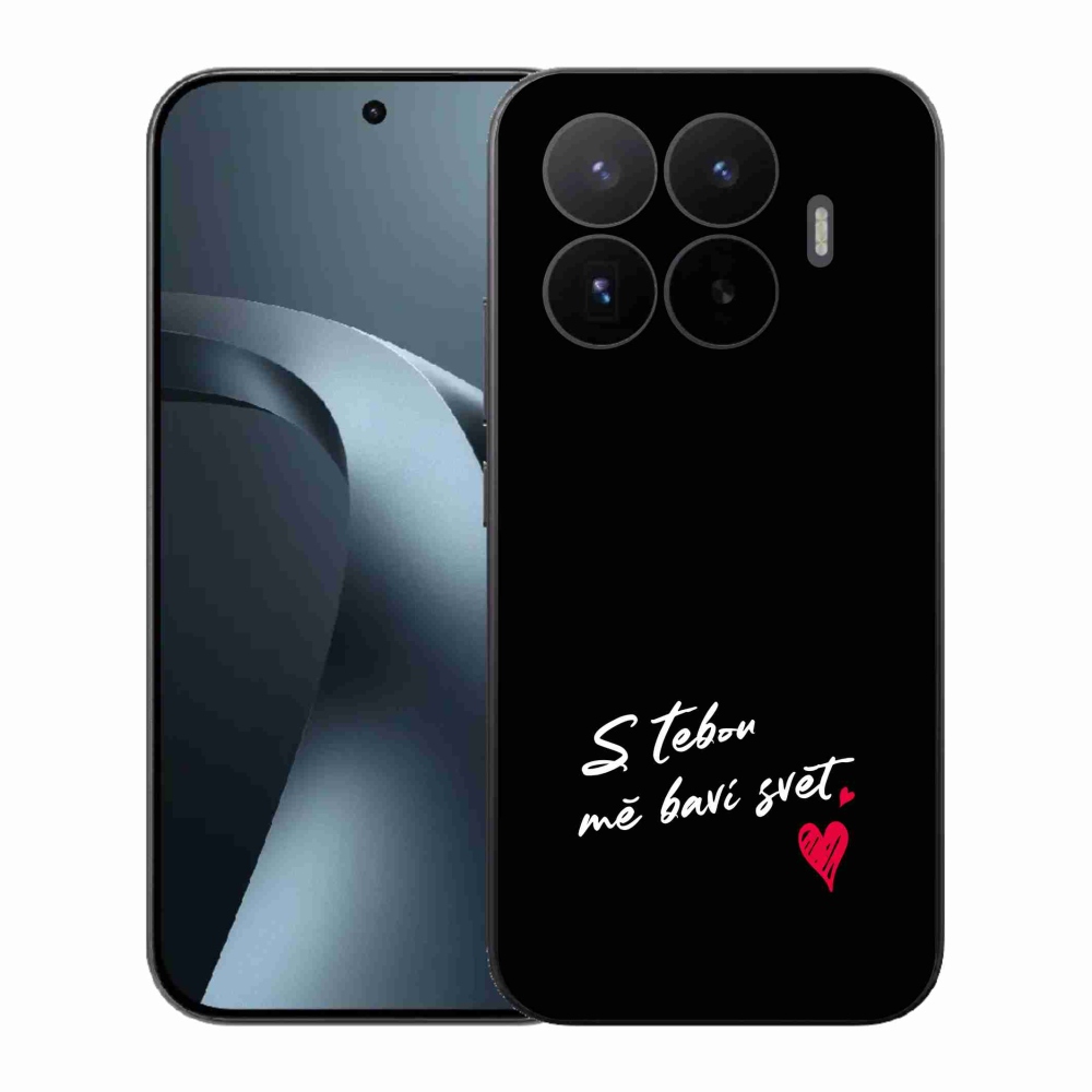 Gél borító mmCase a Xiaomi 17T-hez - szerelem szöveg 1 fekete háttér