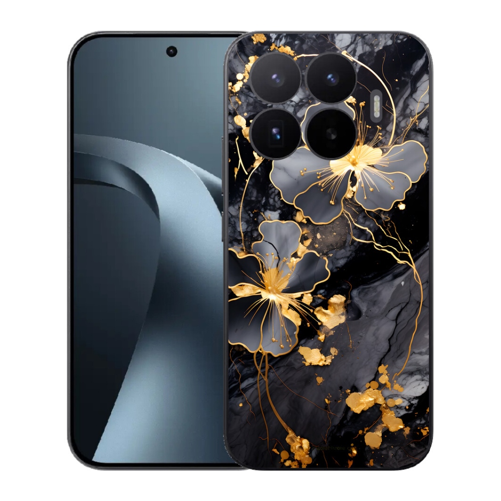 Gél borító mmCase a Xiaomi 17T-hez - arany virágok