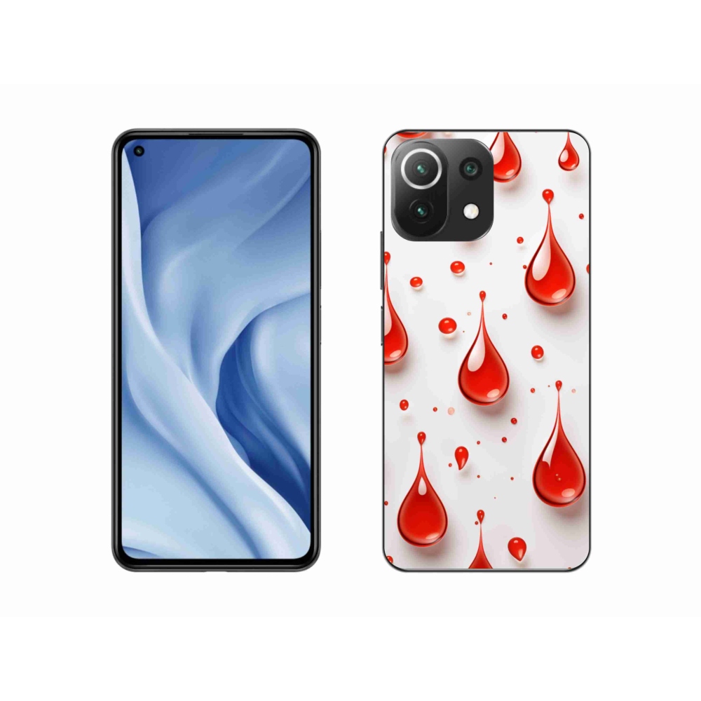 Gél borítás mmCase a Xiaomi MI 11 Lite/5G készülékhez - piros cseppek