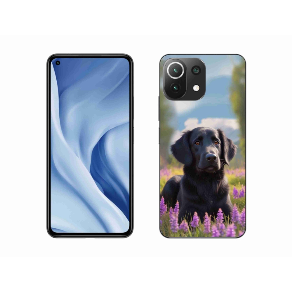 Gél borítás mmCase a Xiaomi Mi 11 Lite /5G számára - elegáns fekete retriever