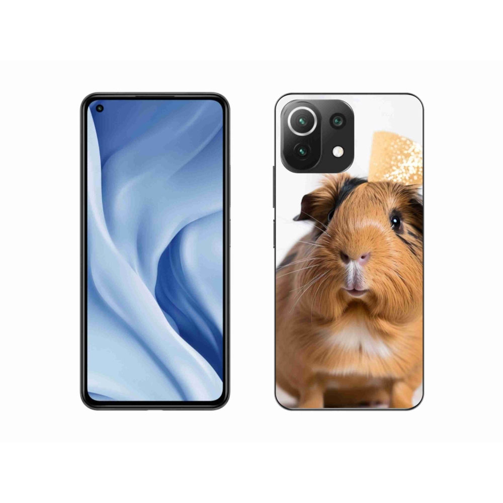 Gél borítás mmCase a Xiaomi MI 11 Lite/5G készülékhez - barna tengerimalac