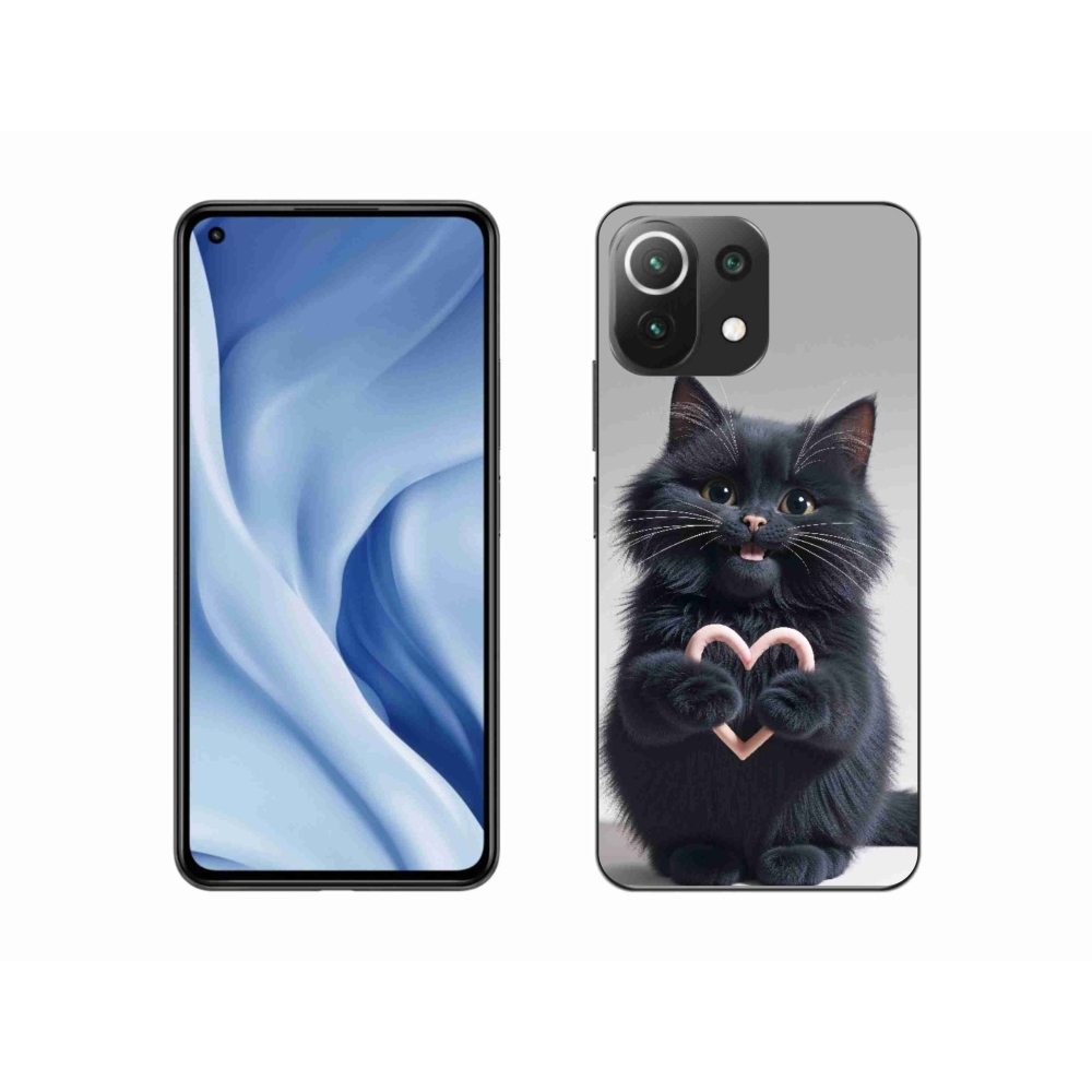 Gél borítás mmCase a Xiaomi Mi 11 Lite /5G számára - macskaszerelem 3
