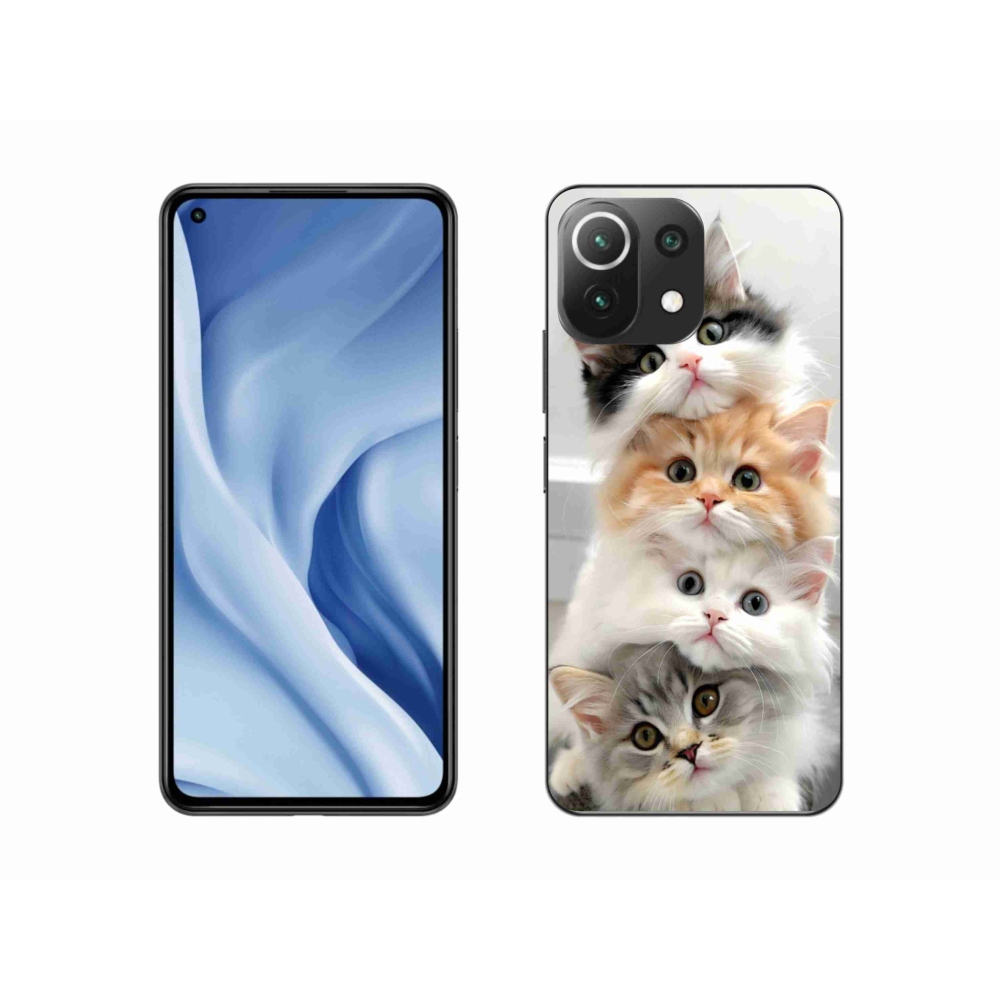 Gél borítás mmCase a Xiaomi MI 11 Lite/5G számára - macska csokor