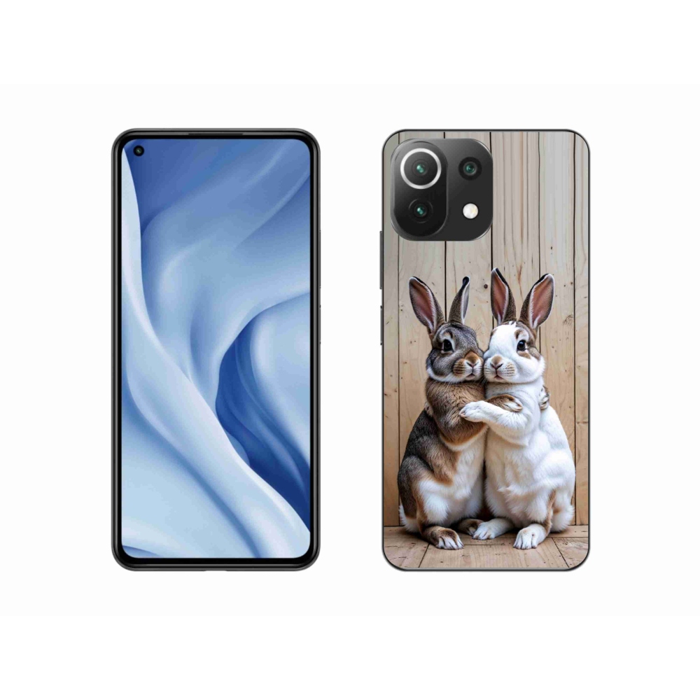 Gél borítás mmCase a Xiaomi Mi 11 Lite /5G számára - nyúlpár