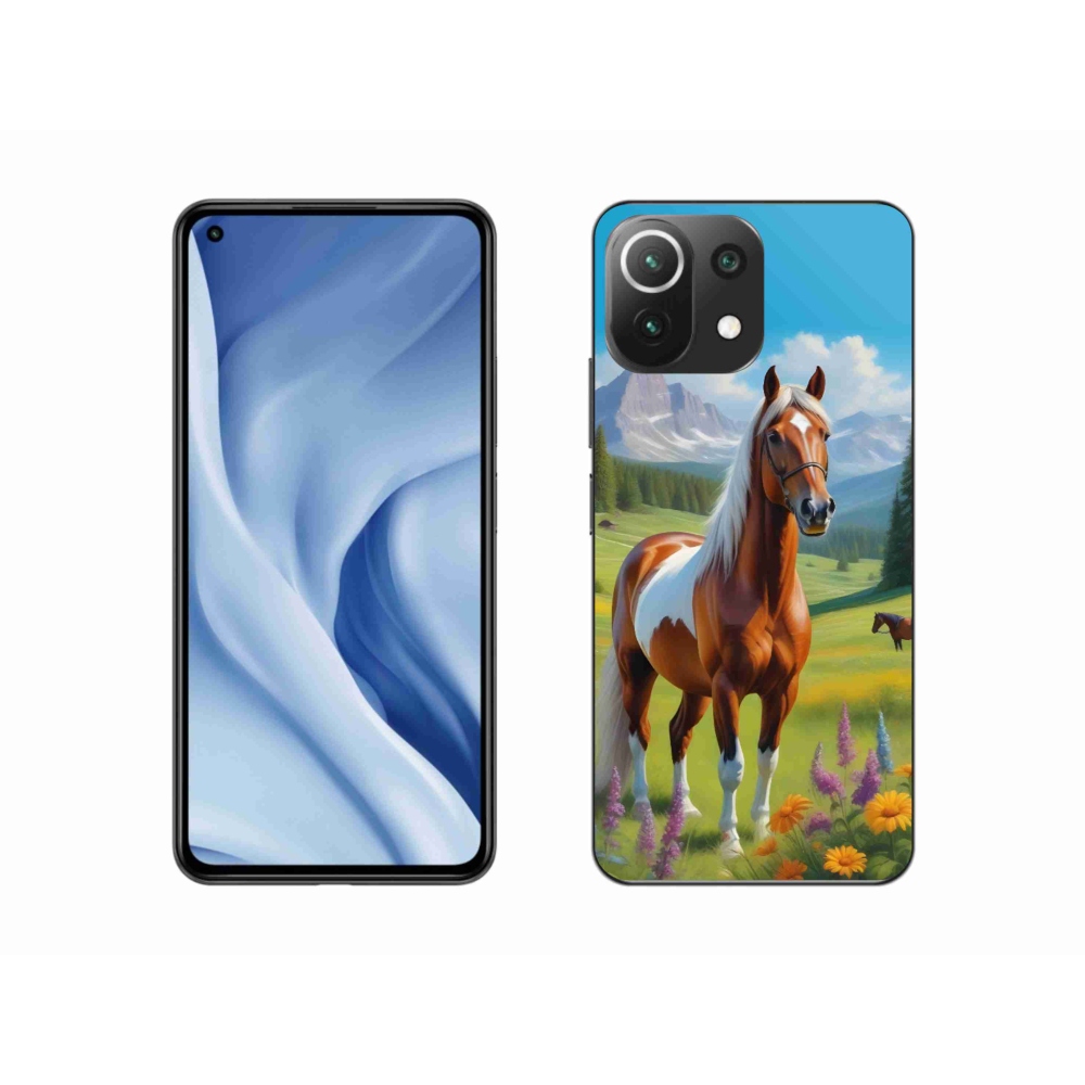 Gél borítás mmCase a Xiaomi Mi 11 Lite /5G számára - ló a réten