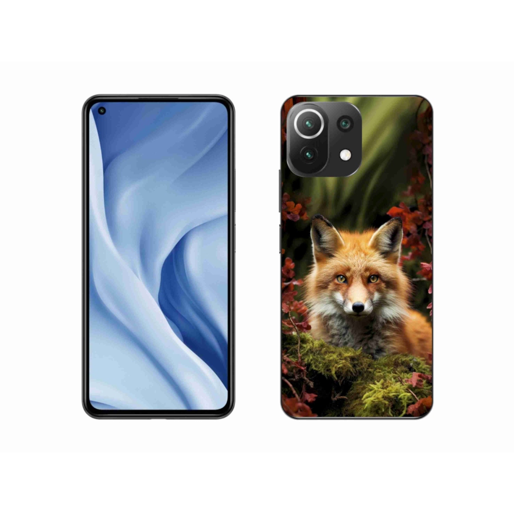 Gél borítás mmCase a Xiaomi Mi 11 Lite /5G számára - róka az erdőben