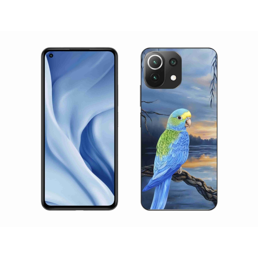 Gél borítás mmCase a Xiaomi MI 11 Lite/5G készülékhez - kék papagáj