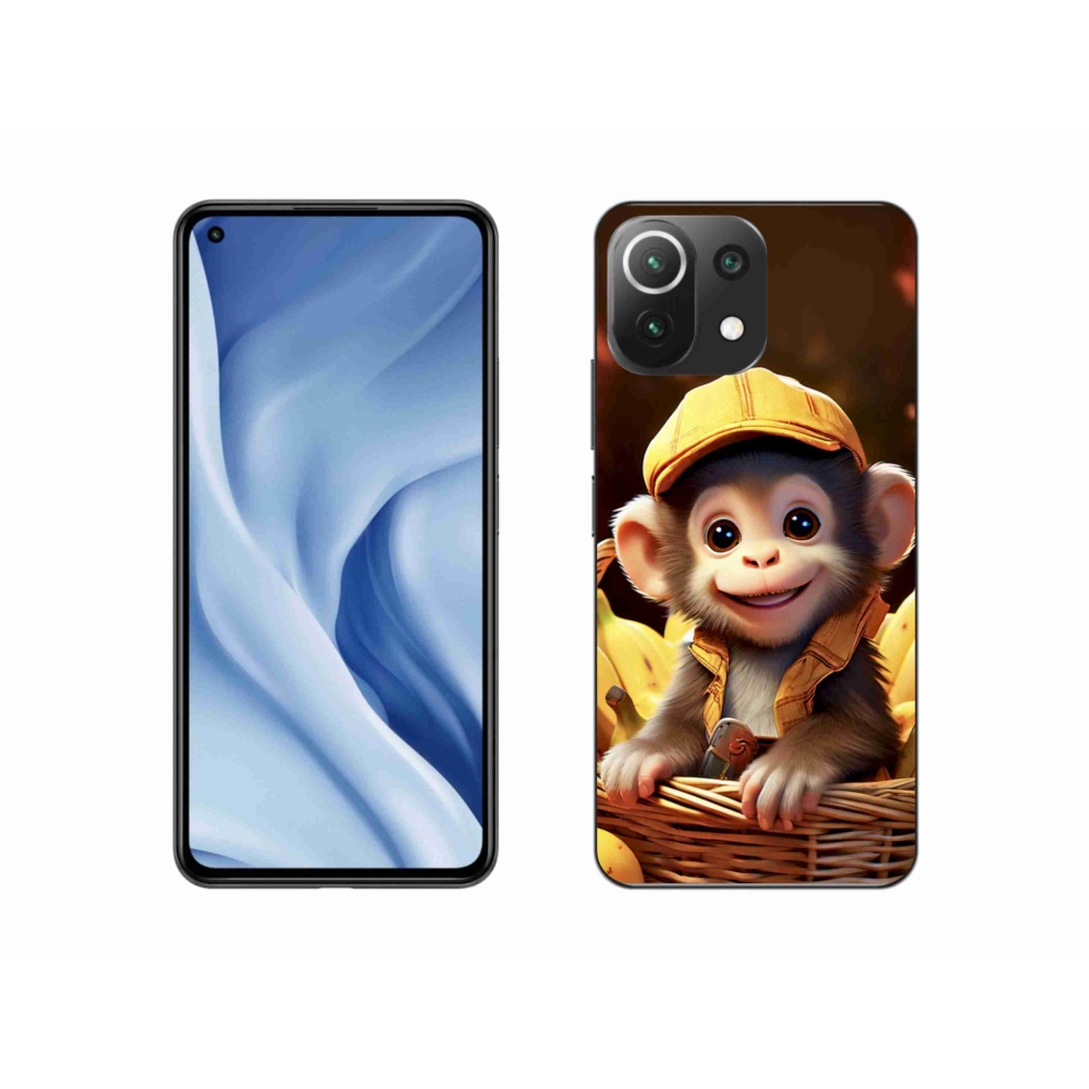 Gél borítás mmCase a Xiaomi Mi 11 Lite /5G számára - majom a kosárban