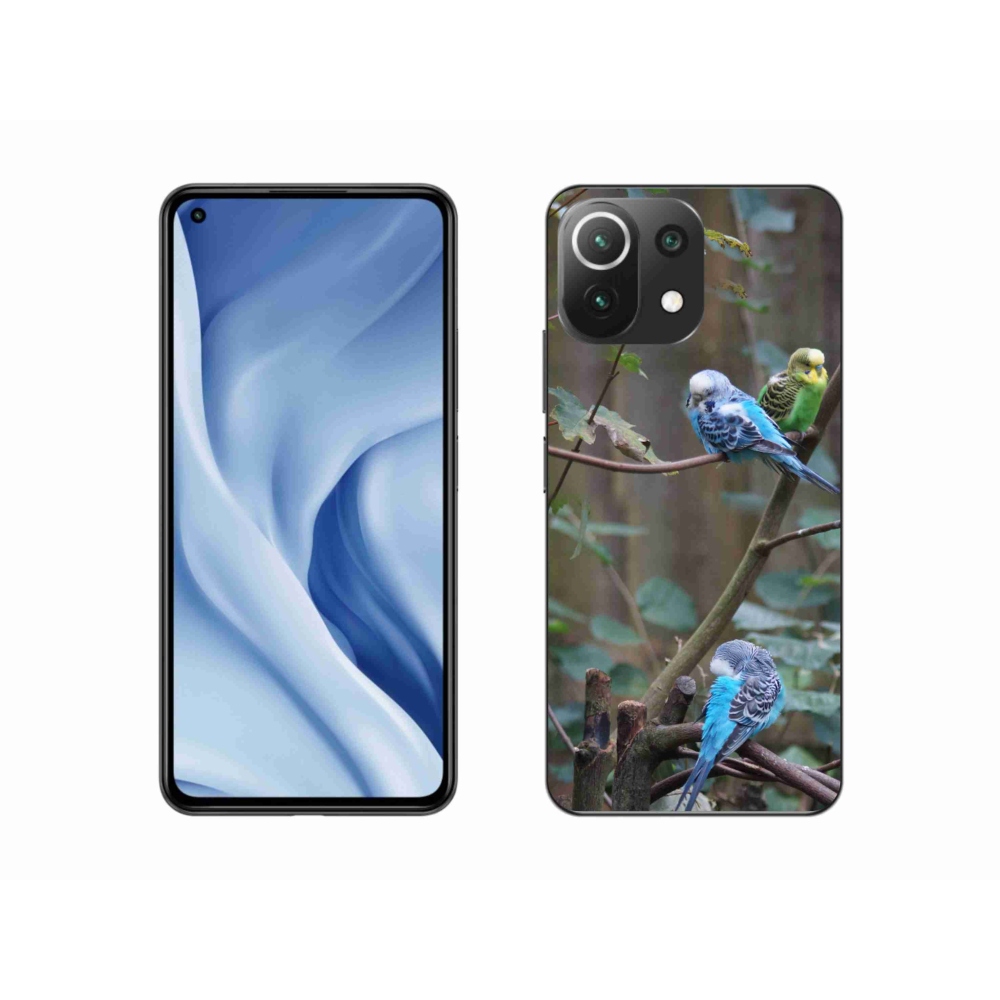 Gél borító mmCase a Xiaomi Mi 11 Lite /5G számára - papagájok az ágon