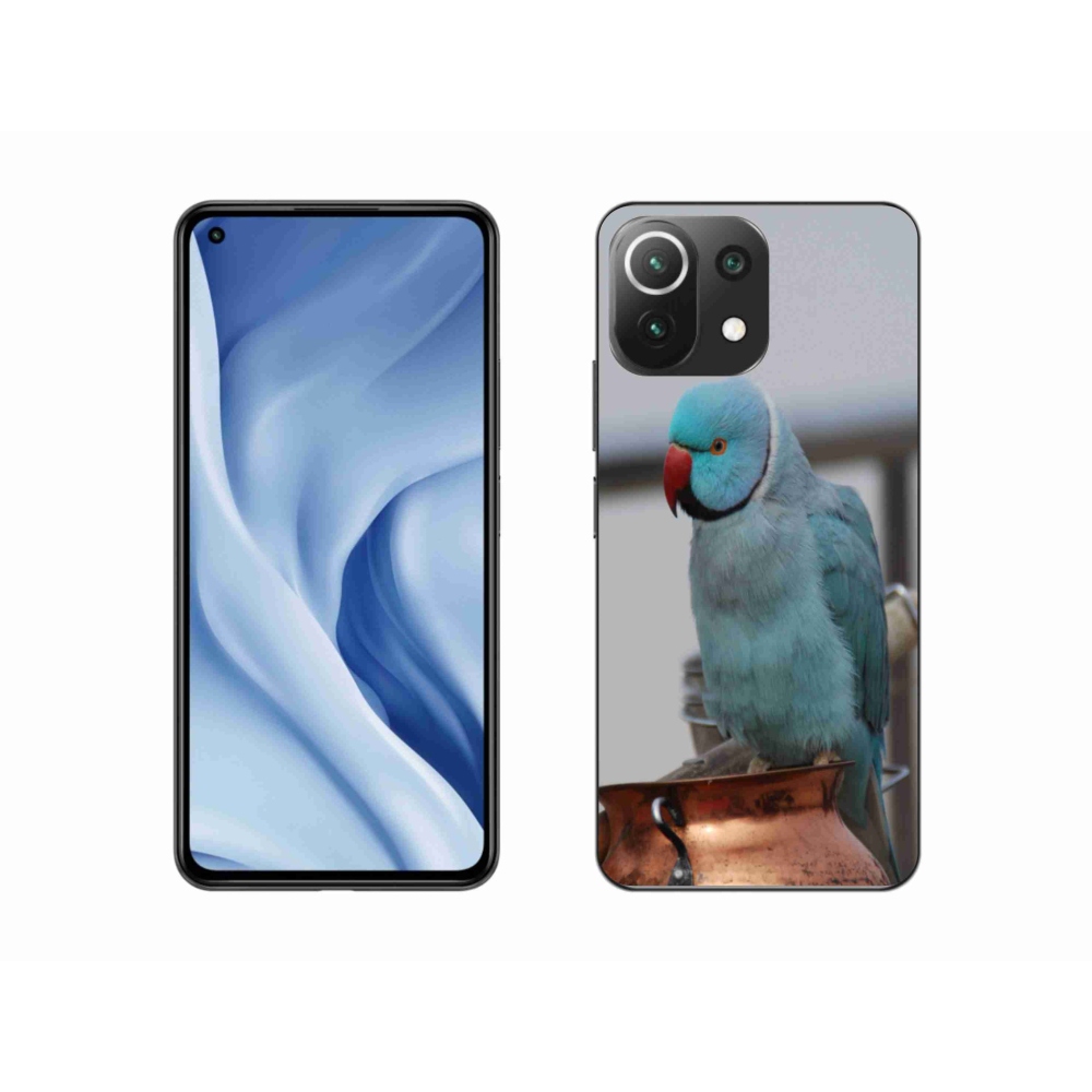 Gél borítás mmCase a Xiaomi MI 11 Lite/5G készülékhez - papagáj alexander kék