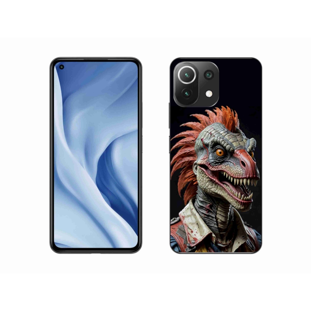 Gél borítás mmCase a Xiaomi Mi 11 Lite /5G számára - punk dinoszaurusz