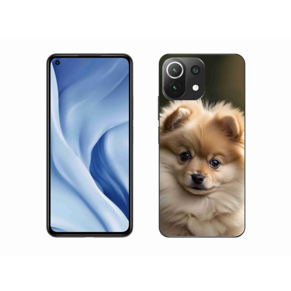 Gél borítás mmCase a Xiaomi Mi 11 Lite /5G számára - aranyos pomerániai 2