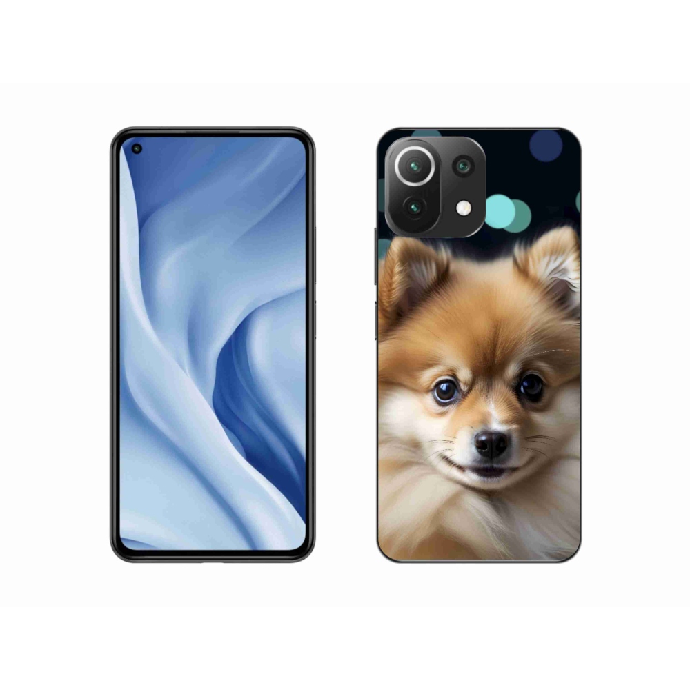 Gél borító mmCase a Xiaomi Mi 11 Lite /5G számára - aranyos pomerániai