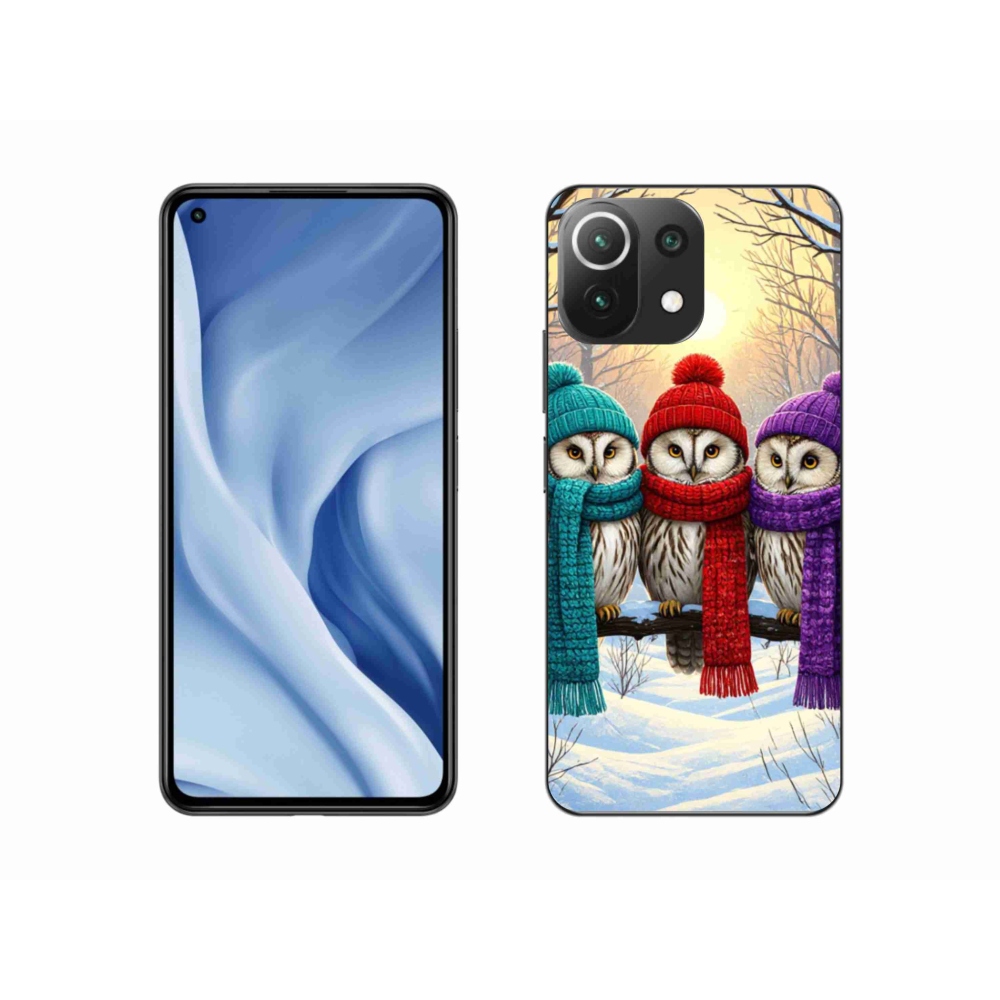 Gél borítás mmCase a Xiaomi MI 11 Lite/5G számára - bagoly barátok