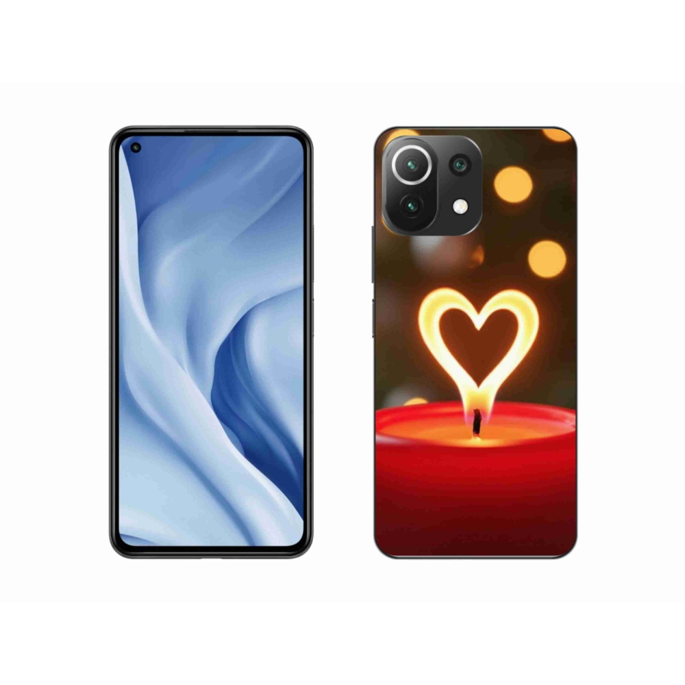Gél borítás mmCase a Xiaomi MI 11 Lite/5G készülékhez - láng szíve
