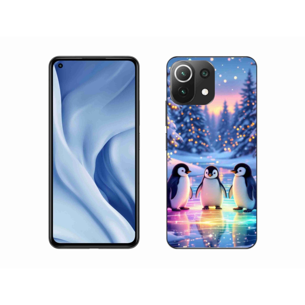 Gél borítás mmCase a Xiaomi MI 11 Lite/5G készülékhez - pingvinek
