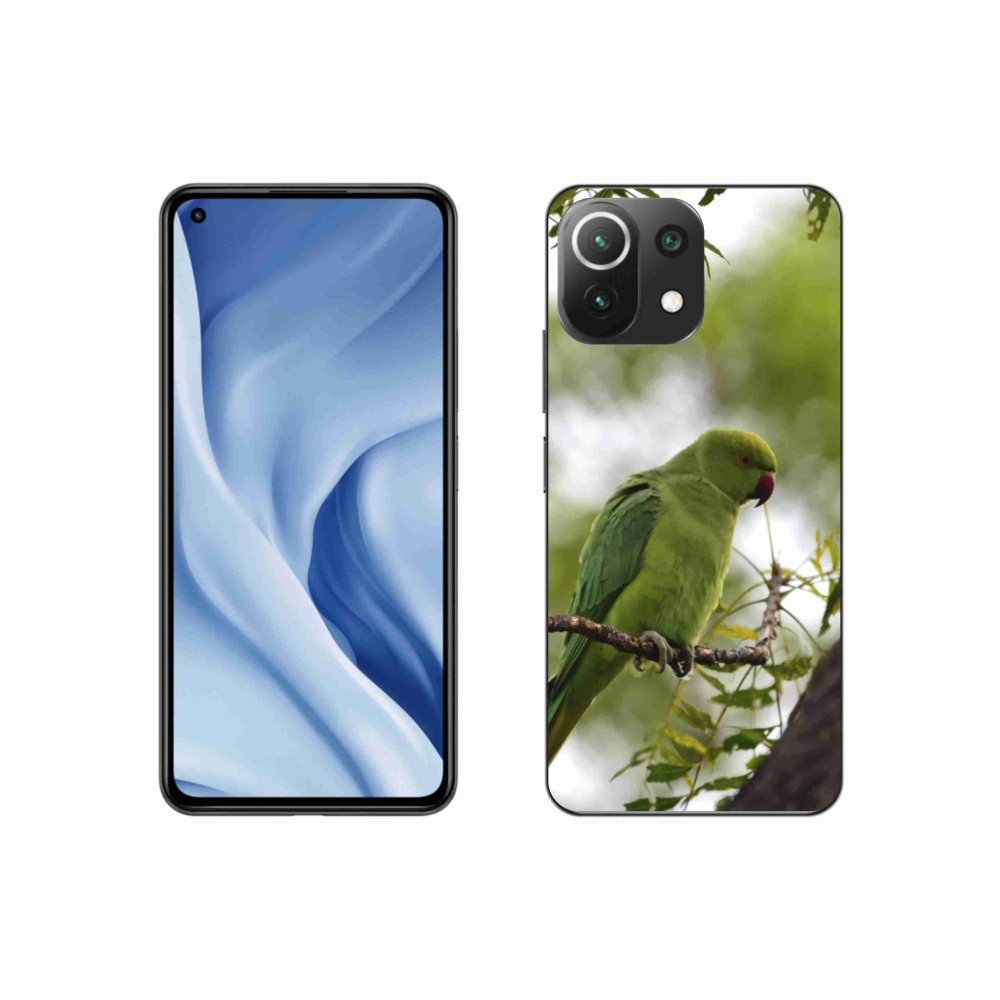 Gél borítás mmCase a Xiaomi MI 11 Lite/5G készülékhez - zöld papagáj